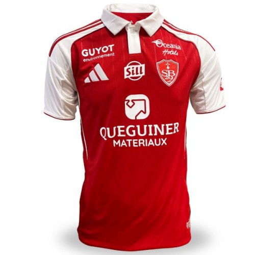 Original Fußballtrikot Stade Brestois Heimtrikot 2025-26 Für Herren Original Fußballtrikot Stade Brestois Heimtrikot 2025-26 Für Herren