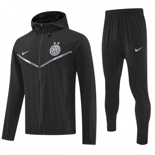 Inter Mailand Hooded Trainingsjacke 2025-26 Schwarze Für Herren Inter Mailand Hooded Trainingsjacke 2025-26 Schwarze Für Herren