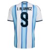 Original Fußballtrikot Argentinien J. Alvarez 9 Heimtrikot WM 2026 Für Herren