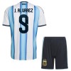 Original Trikotsatz Argentinien J. Alvarez 9 Heimtrikot WM 2026 Für Kinder