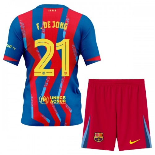 Original Trikotsatz FC Barcelona F. De Jong 21 4.trikot 2025-26 Für Kinder Original Trikotsatz FC Barcelona F. De Jong 21 4.trikot 2025-26 Für Kinder