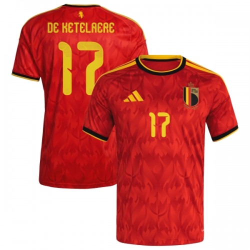 Original Fußballtrikot Belgien De Ketelaere 17 Heimtrikot WM 2026 Für Herren Original Fußballtrikot Belgien De Ketelaere 17 Heimtrikot WM 2026 Für Herren