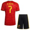 Original Trikotsatz Belgien De Bruyne 7 Heimtrikot WM 2026 Für Kinder
