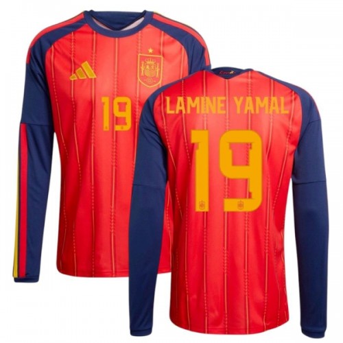 Original Fußballtrikot Spanien Lamine Yamal 19 Heimtrikot WM 2026 Langarm Für Herren Original Fußballtrikot Spanien Lamine Yamal 19 Heimtrikot WM 2026 Langarm Für Herren
