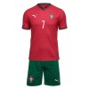 Original Trikotsatz Portugal Ronaldo 7 Heimtrikot WM 2026 Für Kinder