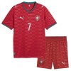 Original Trikotsatz Portugal Ronaldo 7 Heimtrikot WM 2026 Für Kinder