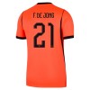 Original Fußballtrikot Niederlande F. De Jong 21 Heimtrikot WM 2026 Für Herren Original Fußballtrikot Niederlande F. De Jong 21 Heimtrikot WM 2026 Für Herren