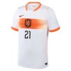 Original Trikotsatz Niederlande F. De Jong 21 Auswärtstrikot WM 2026 Für Kinder