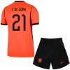 Original Trikotsatz Niederlande F. De Jong 21 Heimtrikot WM 2026 Für Kinder Original Trikotsatz Niederlande F. De Jong 21 Heimtrikot WM 2026 Für Kinder