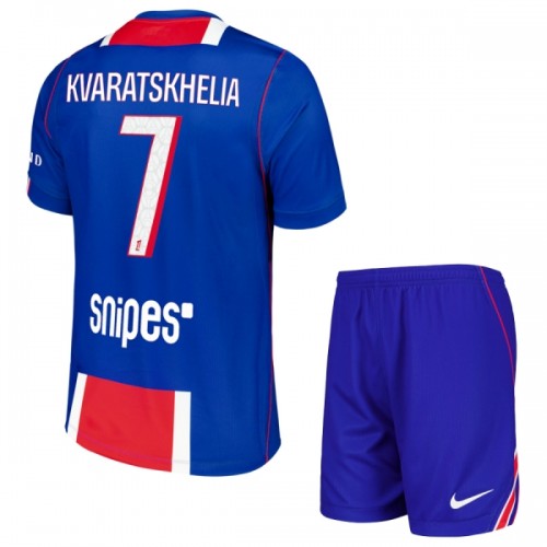Original Trikotsatz Paris Saint-Germain Kvaratskhelia 7 Heimtrikot 2026-27 Für Kinder Original Trikotsatz Paris Saint-Germain Kvaratskhelia 7 Heimtrikot 2026-27 Für Kinder