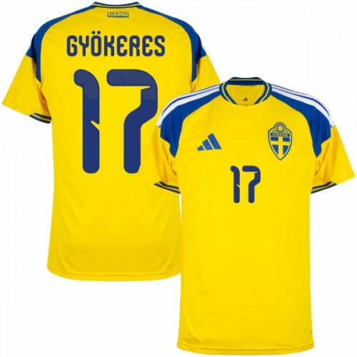 Original Fußballtrikot Schweden Gyokeres 17 Heimtrikot WM 2026 Für Herren Original Fußballtrikot Schweden Gyokeres 17 Heimtrikot WM 2026 Für Herren