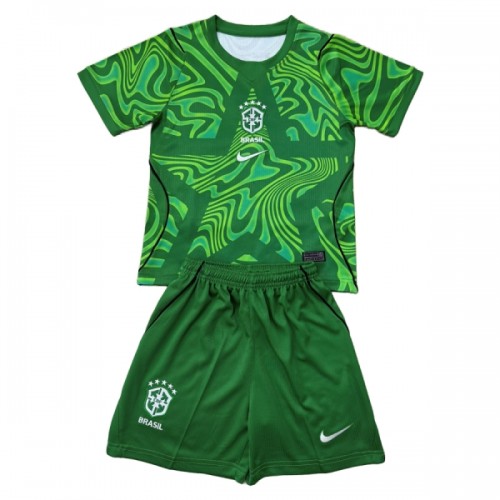 Original Trikotsatz Brasilien Torwart Heimtrikot WM 2026 Grüne Für Kinder Original Trikotsatz Brasilien Torwart Heimtrikot WM 2026 Grüne Für Kinder