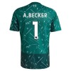 Original Trikotsatz Liverpool A. Becker 1 Torwart Heimtrikot 2026-27 Grüne Für Kinder