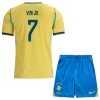 Original Trikotsatz Brasilien Vini JR. 7 Heimtrikot WM 2026 Für Kinder