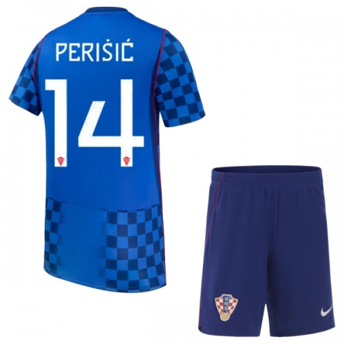 Original Trikotsatz Kroatien Perišić 14 Auswärtstrikot WM 2026 Für Kinder Original Trikotsatz Kroatien Perišić 14 Auswärtstrikot WM 2026 Für Kinder