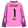 Original Fußballtrikot Borussia Dortmund Kobel 1 Auswärtstrikot Torwart 2026-27 Rosa Langarm Für Herren