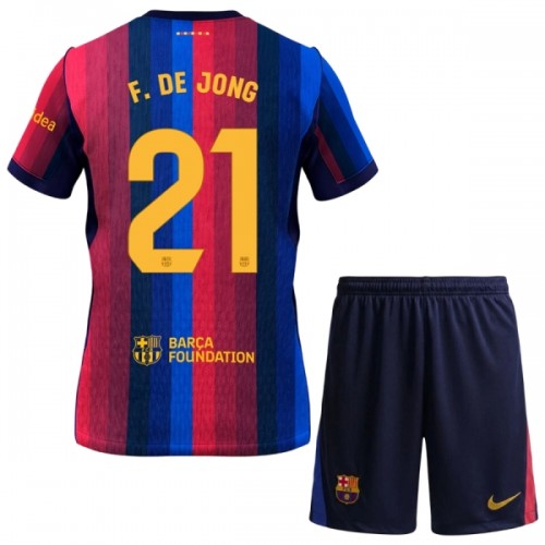 Original Trikotsatz FC Barcelona F. De Jong 21 Heimtrikot 2026-27 Für Kinder Original Trikotsatz FC Barcelona F. De Jong 21 Heimtrikot 2026-27 Für Kinder