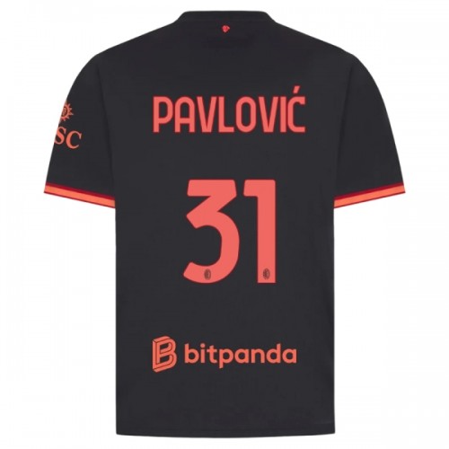 Original Fußballtrikot AC Mailand Pavlovic 31 Ausweichtrikot 2026-27 Für Herren Original Fußballtrikot AC Mailand Pavlovic 31 Ausweichtrikot 2026-27 Für Herren