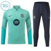 Barcelona Training Sweatshirts Quarter-zip 2026-27 Grüne Für Kinder