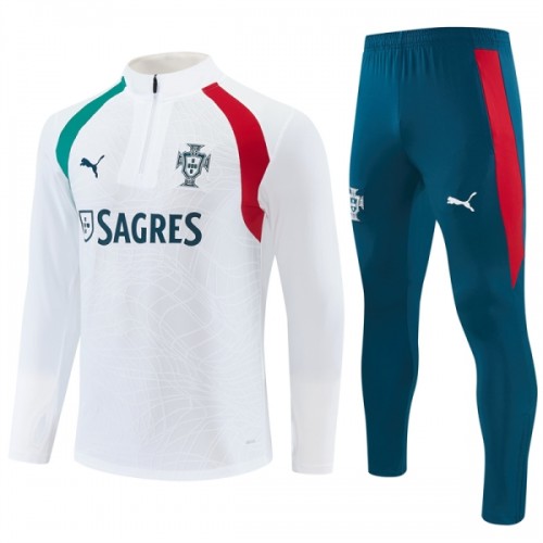 Portugal Training Sweatshirts Quarter-zip 2026-27 Weiße Für Herren Portugal Training Sweatshirts Quarter-zip 2026-27 Weiße Für Herren