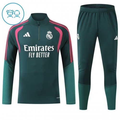 Real Madrid Training Sweatshirts Quarter-zip 2026-27 Grüne Für Kinder Real Madrid Training Sweatshirts Quarter-zip 2026-27 Grüne Für Kinder
